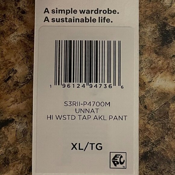 Eileen Fisher High Waist Taper Ankle Pant XL 100% Organic Linen Coastal Vacation - Picture 9 of 10